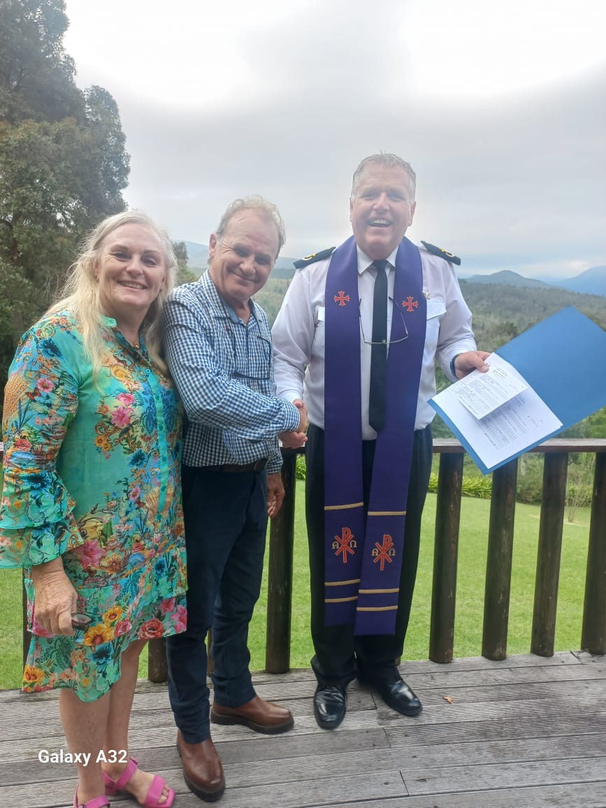 Wedding ceremony by Dr. Gerrit Rademeyer in Colesberg